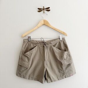 Vintage Casual Khaki Hiking Cargo Shorts Womens Large